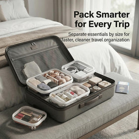 TRUEVALE clear pouch travel organization for cosmetics and essentials
