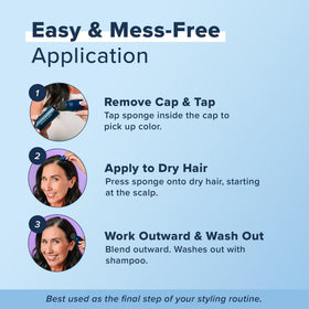Gray root coverage blends with natural color