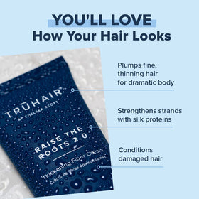 Truhair Raise The Roots frizz free finish after a careful blowout