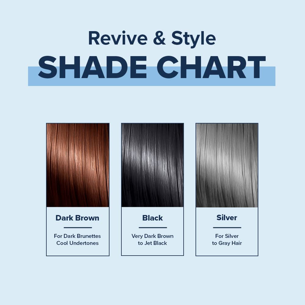 Truhair Revive and Style Color Mousse on hair for gray blending and shine.