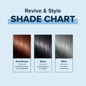 Truhair Revive and Style Color Mousse on hair for gray blending and shine.