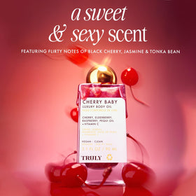 Truly Cherry Baby Oil gentle massage for silky skin