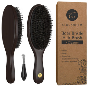 TRULY GENUINE STOCKHOLM hair brush mixed bristles for effortless detangling and frizz control