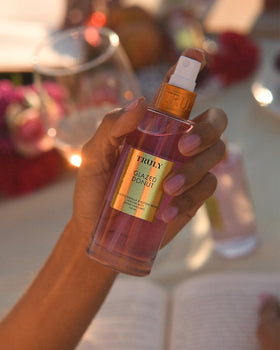 Truly Glazed Donut Perfume Mist packaging design visible, ideal for gifting.