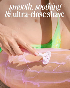 Truly Life Shaver Razor pivoting head follows body contours for comfortable shaving.