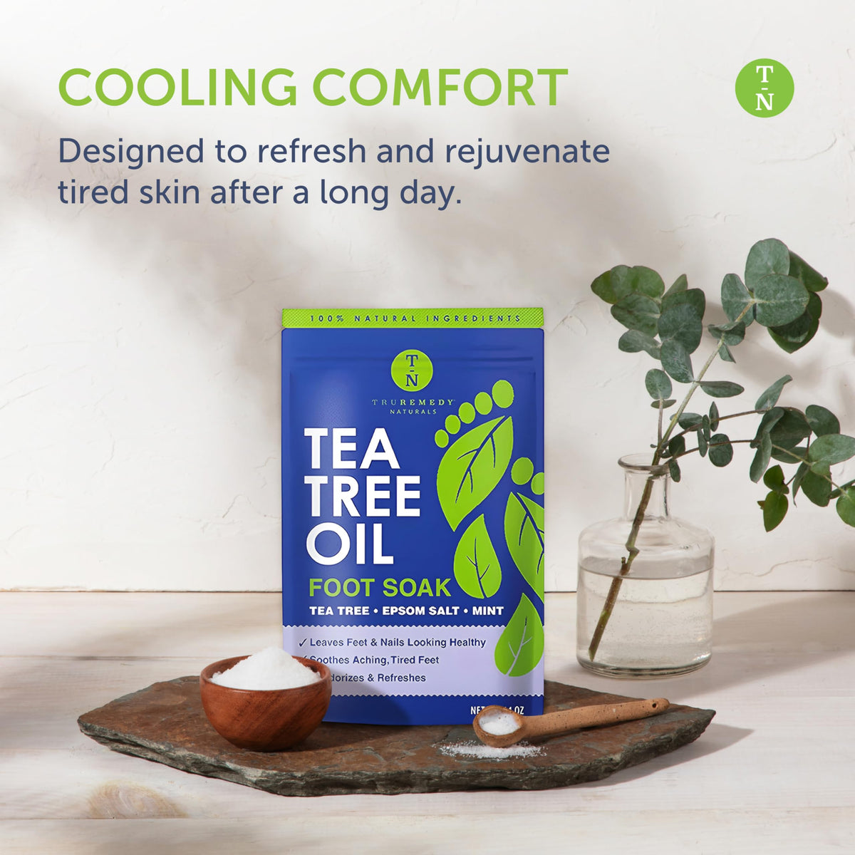 Truremedy Naturals foot soak supports skin and nail health with regular use.