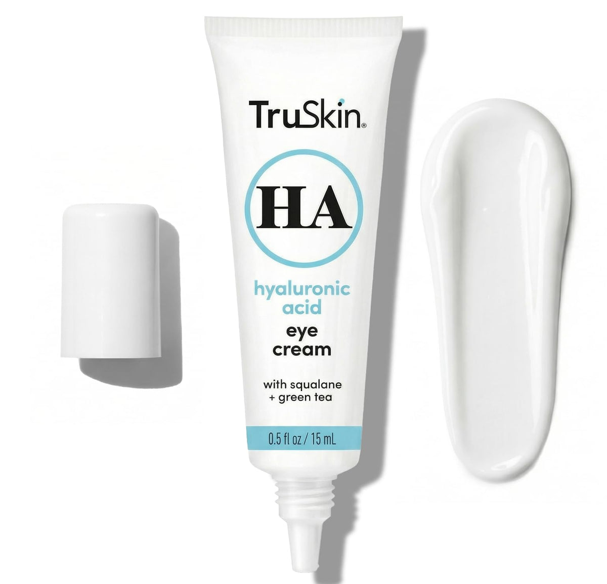 TruSkin Eye Cream application around the eye for deep hydration and smoother-looking skin.