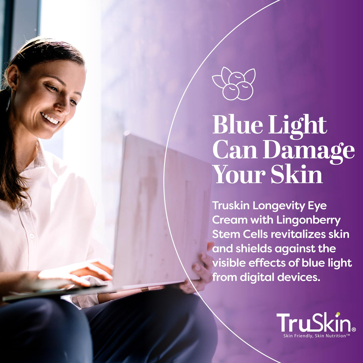 TruSkin Longevity Eye Cream texture swatch reveals rich creamy consistency