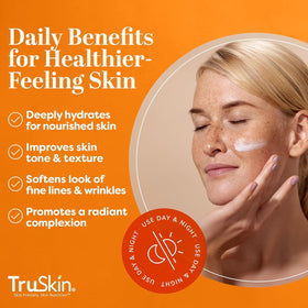 TruSkin vitamin C brightening application to a clean face
