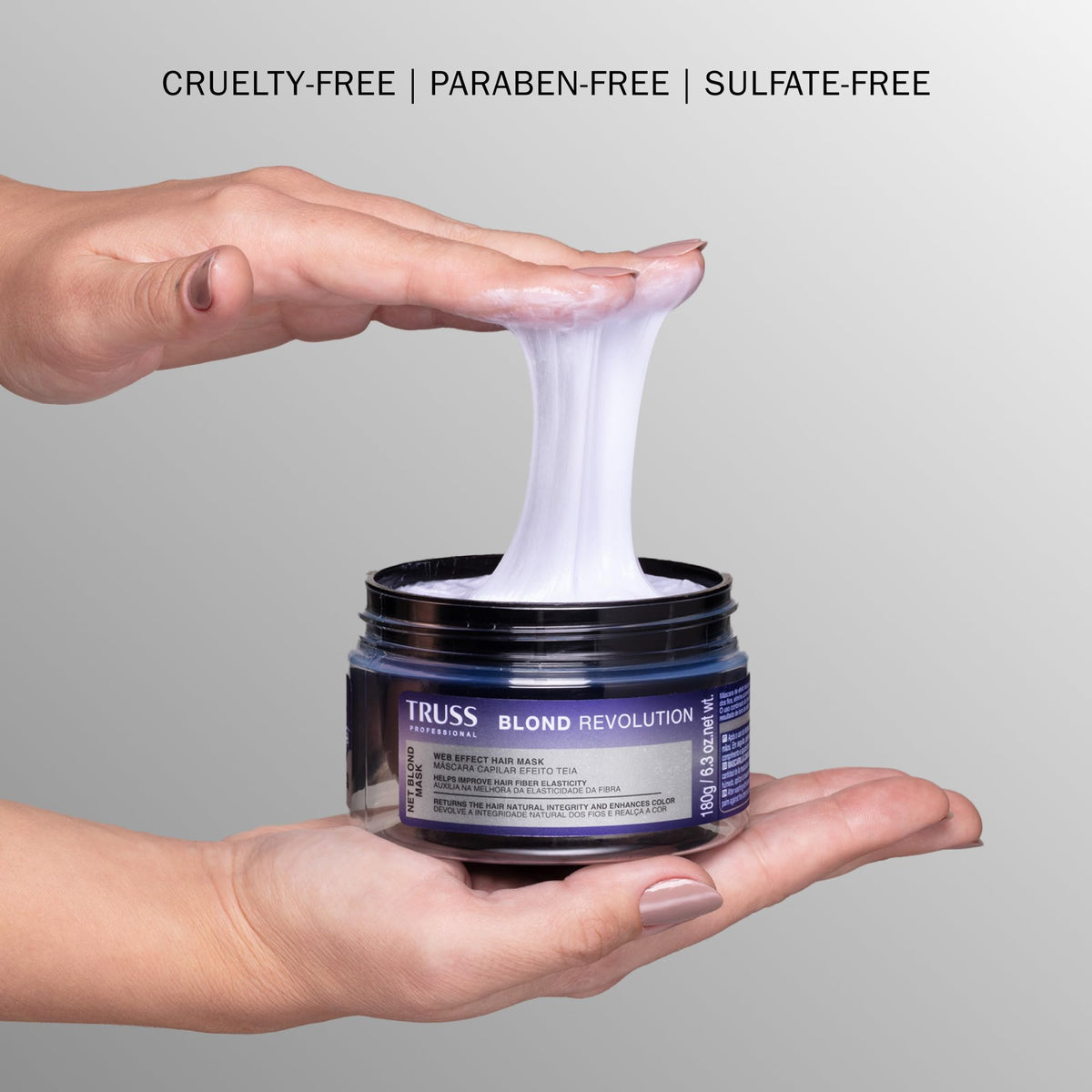 TRUSS Blond Revolution hair mask adds shine and vibrancy after use.