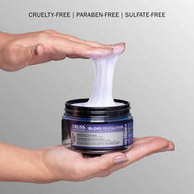 TRUSS Blond Revolution hair mask adds shine and vibrancy after use.