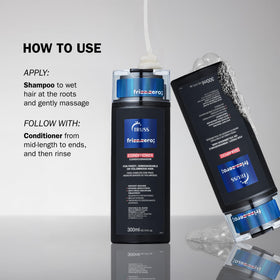 Hair observed after TRUSS Frizz Zero Conditioner application, smooth and manageable.