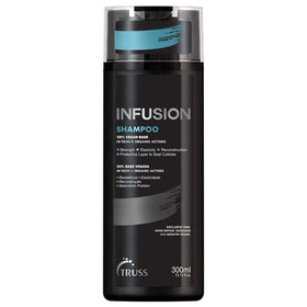 TRUSS Infusion bottle pour shows easy dispensing for daily cleansing.