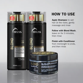 TRUSS Purple Shampoo color protection helps maintain vibrant blond tones