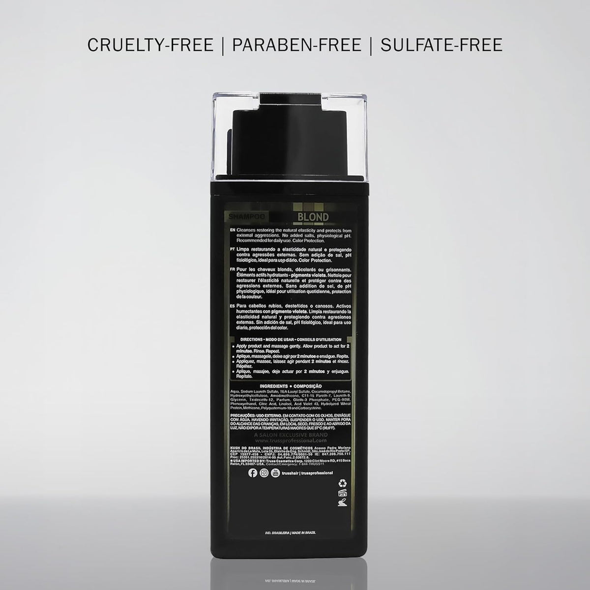 TRUSS Purple Shampoo daily-use ritual supports hydration and color-safe results