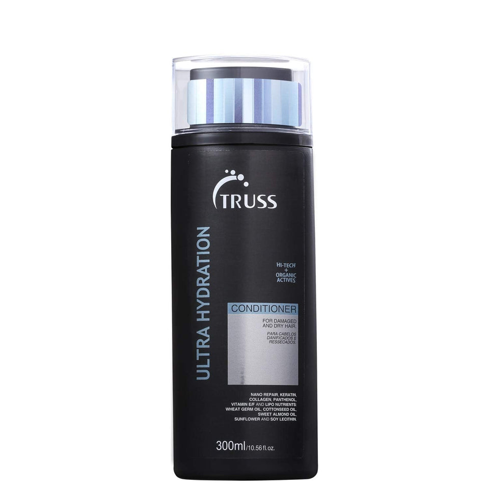 TRUSS Ultra Hydration Conditioner bottle showing hydrating formula for silky hair.