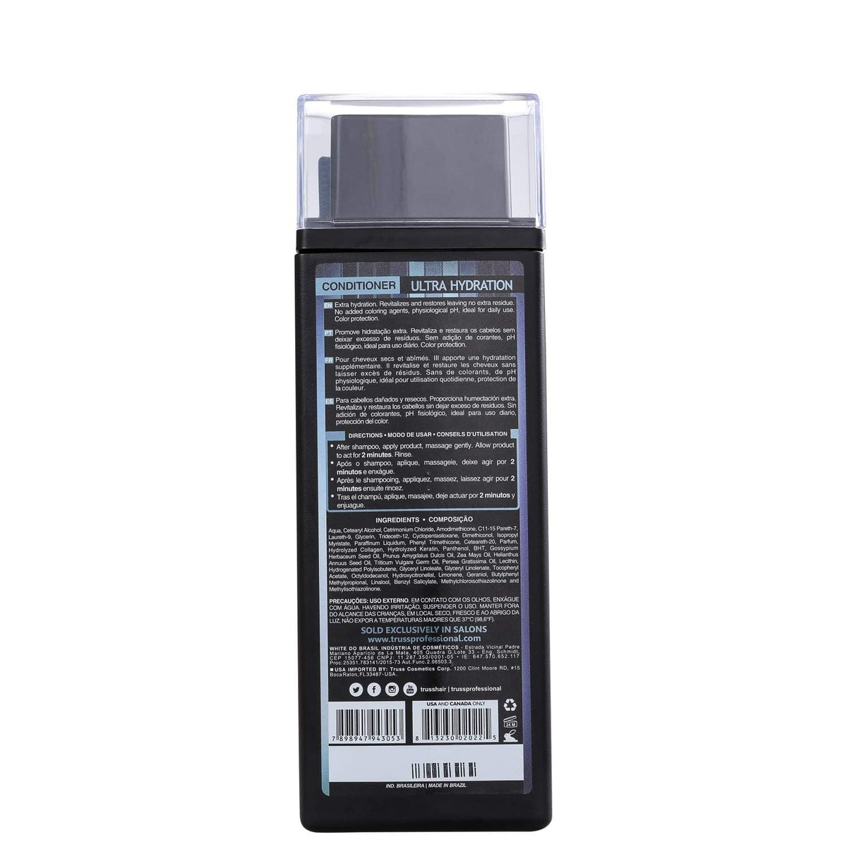 TRUSS Ultra Hydration Conditioner packaging emphasizing nourishment for daily use.