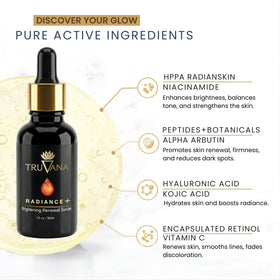 Truvana Vitamin C glucoside swatch shows brightening effect for daytime glow