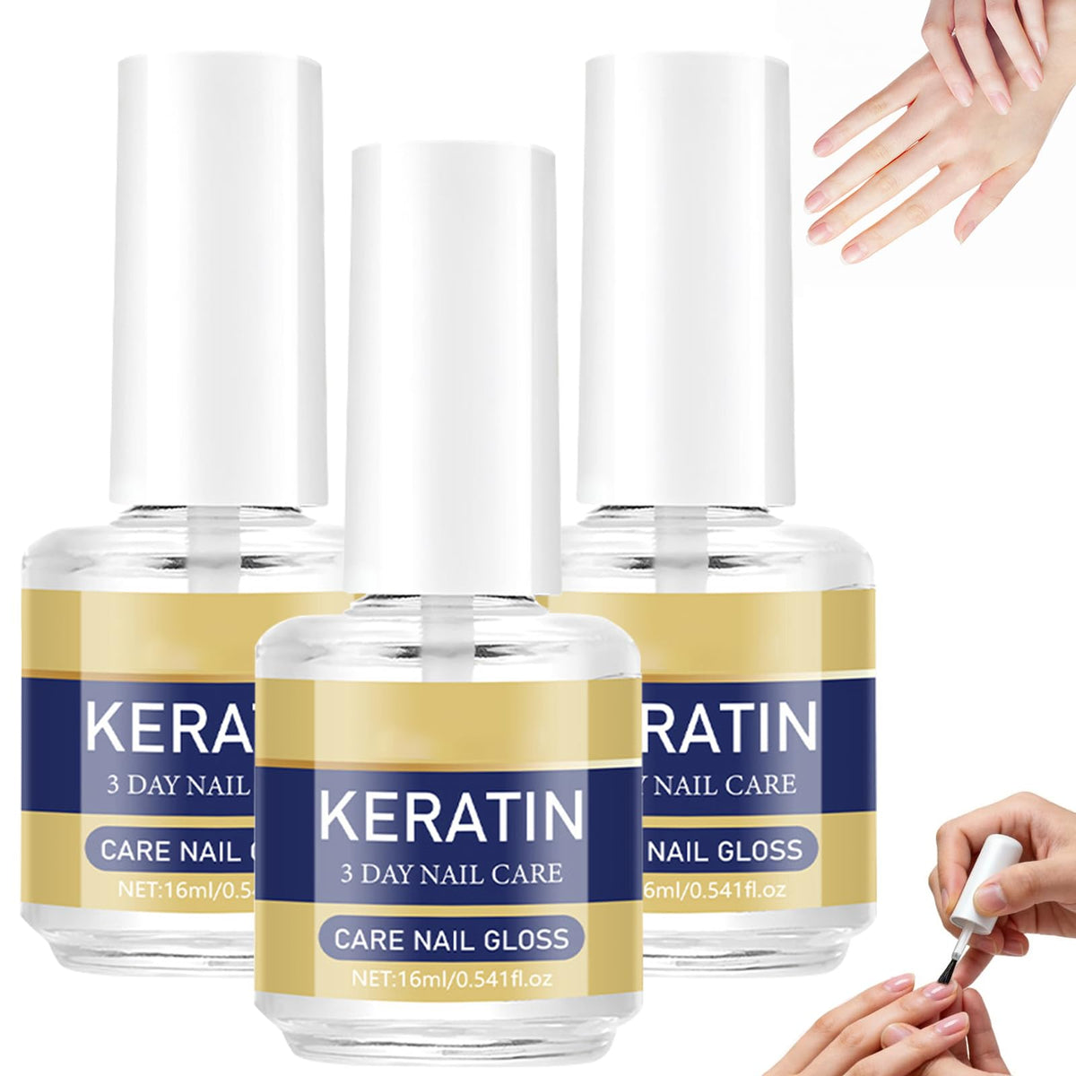 TRWLCFF keratin nail oil 3-pack bottle hydrates nails
