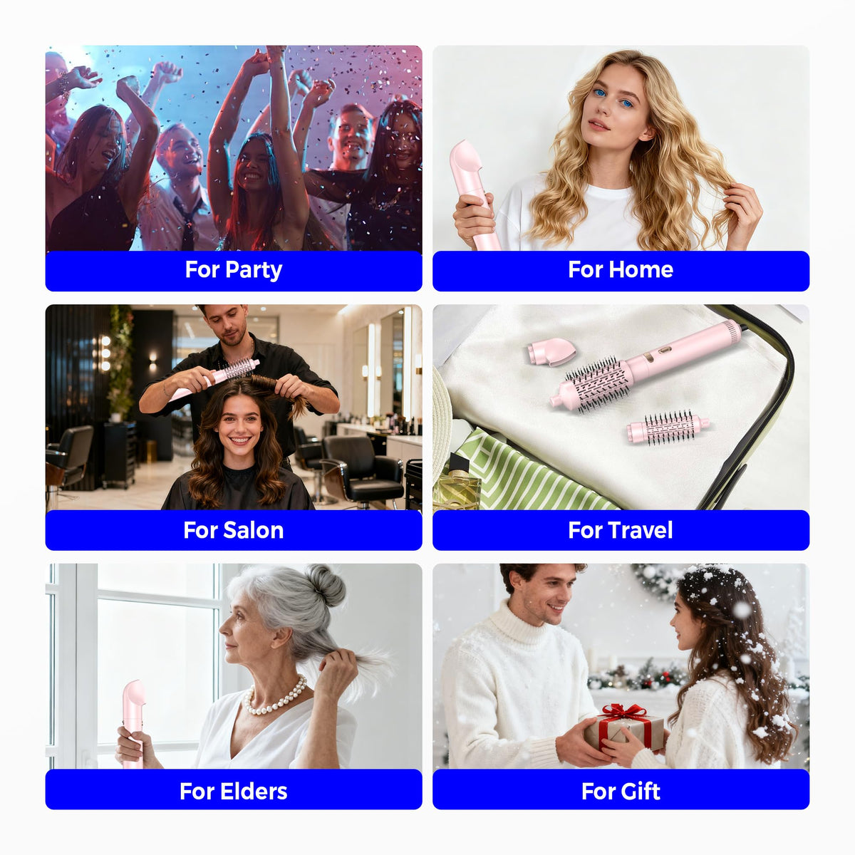 Trylater three heat settings and two speeds adapt to hair type