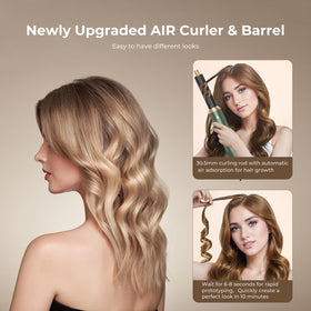 Trylater 5-in-1 blow dryer brush side view with ergonomic grip.