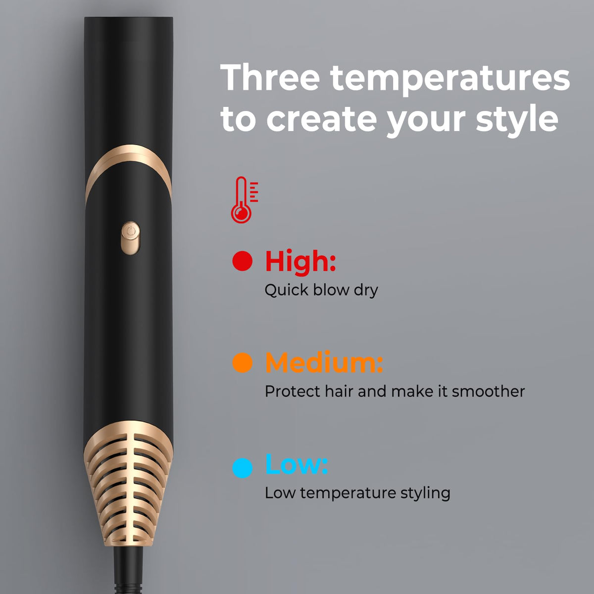 Trylater anti-frizz hair dryer helps smooth strands without weighing them down.