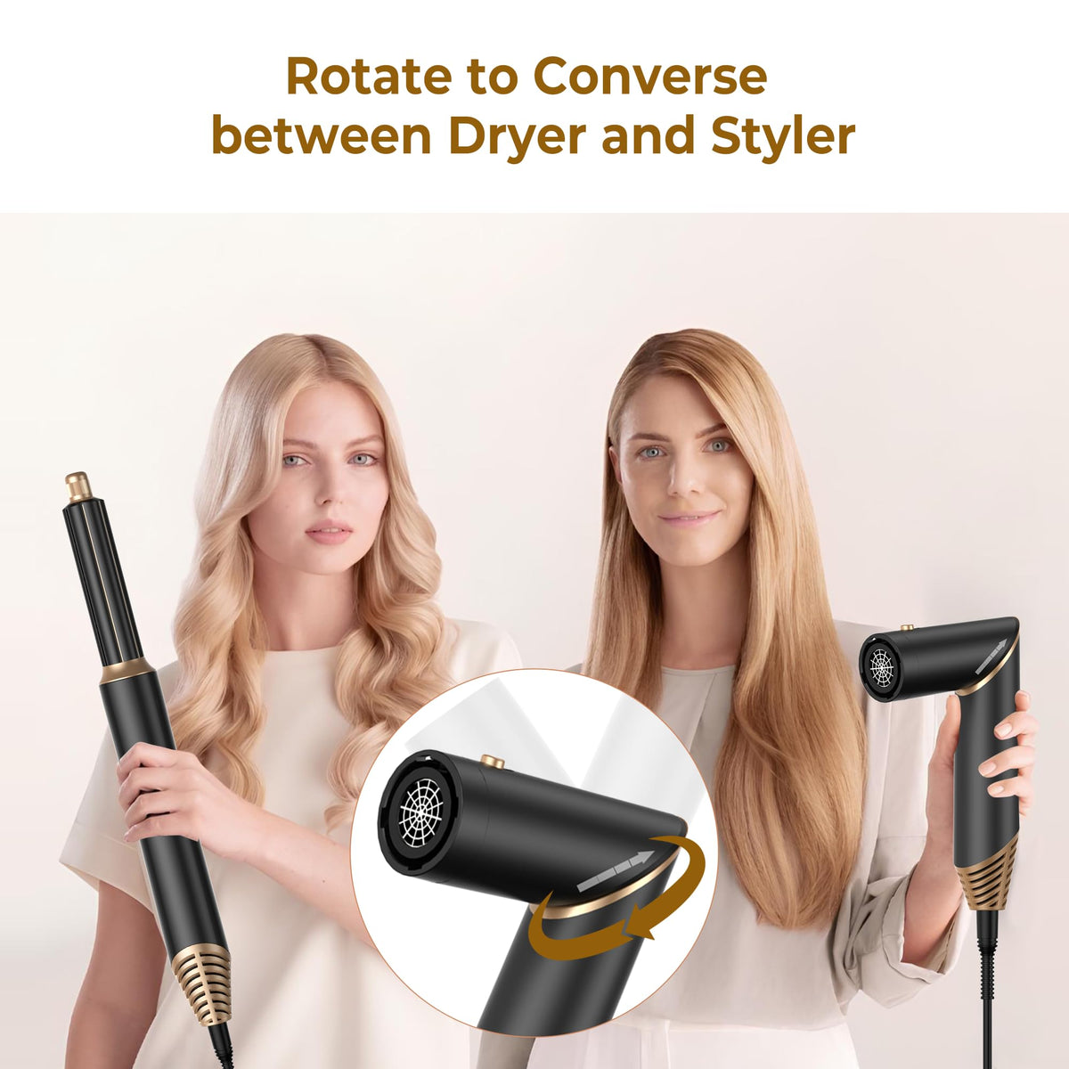 Trylater ceramic-coated airflow promotes even heat for faster drying.