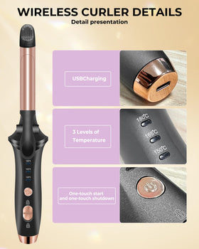 TryLater ceramic double PTC heating delivers even, frizz-free curls.