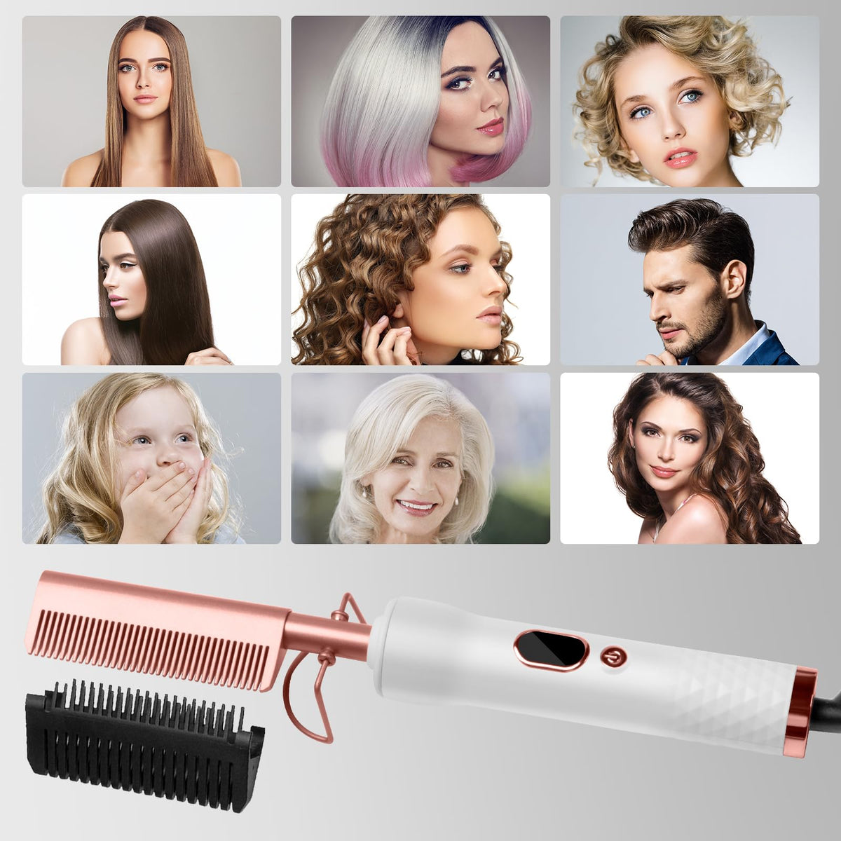 TryLater anti-scald shield protects skin while styling.