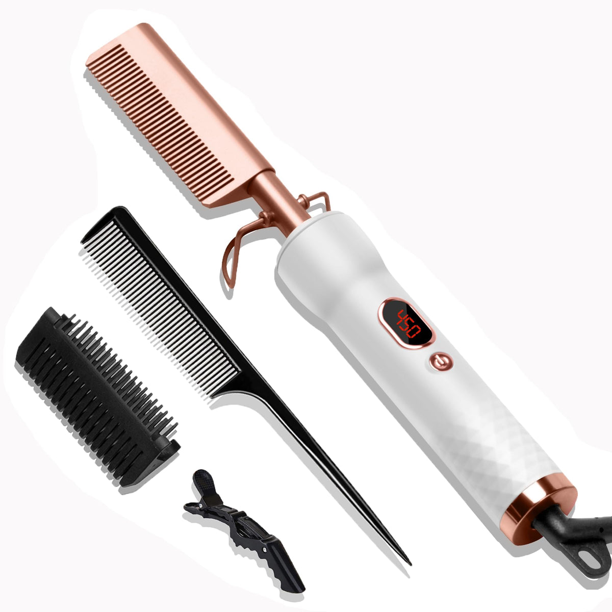 TryLater hot comb ceramic technology for smooth, safe styling at home