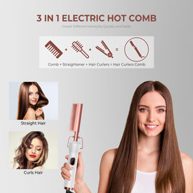 TryLater hot comb dual voltage enables global travel styling without adapters.