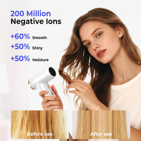 Trylater Mini Hair Dryer safeguards with smart heat monitoring and auto-reset cutoff.