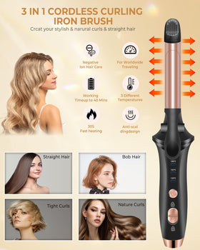TryLater device showing three temperature levels for different hair types.