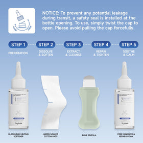 TrySafe hot towel prep image: demonstrates pore-opening step