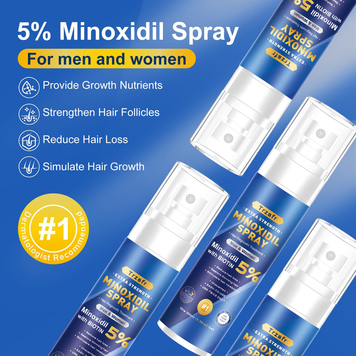 Trzsfr four-pack 14 oz for long-term hair growth and value.