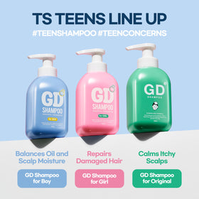 TS GD Shampoo sulfate-free label signals gentle cleansing.