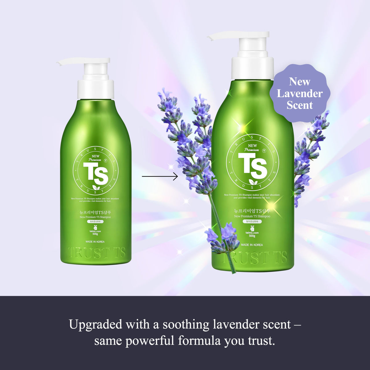 Close-up of creamy formula in TS New Premium Shampoo for gentle cleansing