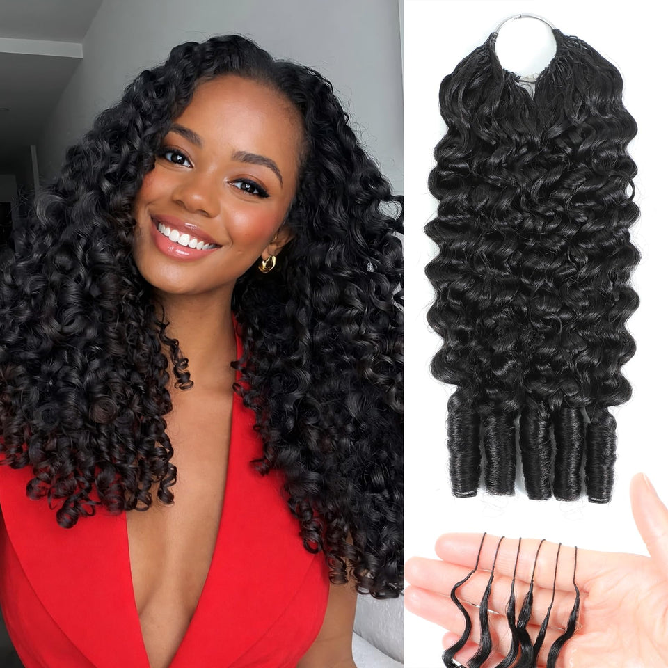 TSCL Feather Crochet Hair 18 inch showing lightweight natural finish for daily wear.