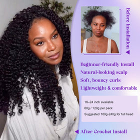 TSCL Feather Crochet long-lasting curls retain shape after washing