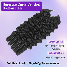 TSCL Size options 16–24 inch for full head coverage and versatile styling.