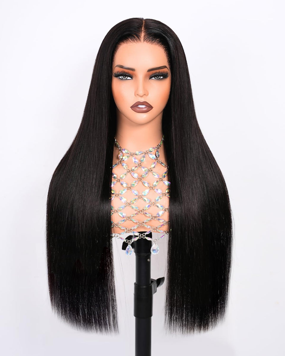 Tsiyu 13x6 HD lace front wig shows straight 26-inch movement for a natural look