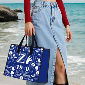 TSOTMO canvas tote with large capacity, fits laptop and cosmetics for work or travel.
