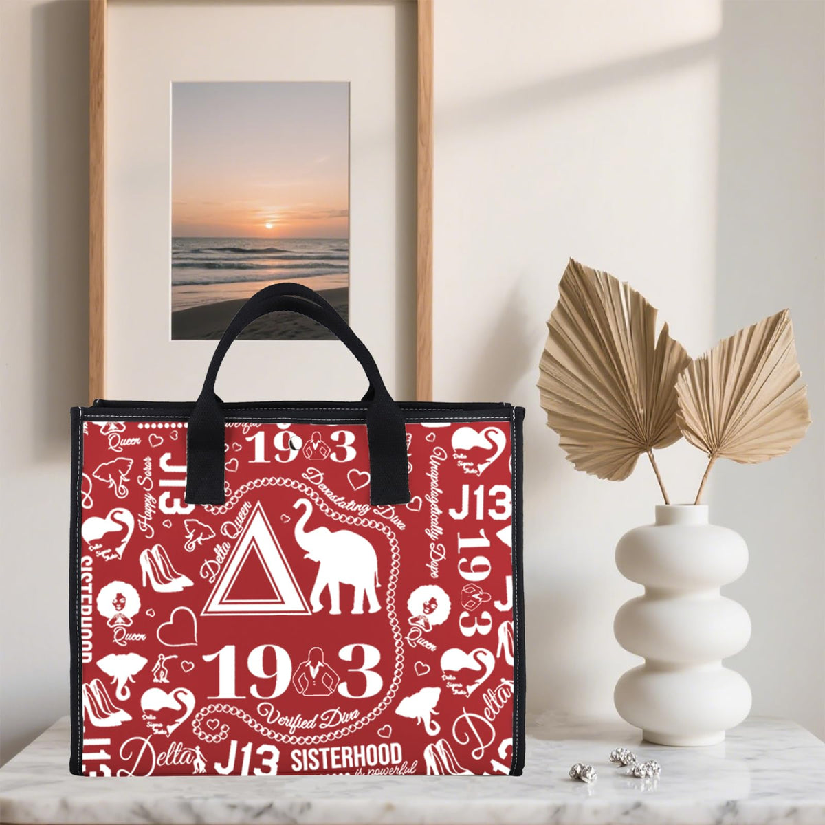 TSOTMO Sisterhood tote with magnetic closure, secure and convenient for daily errands.