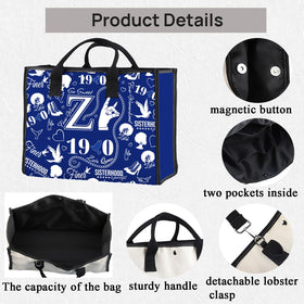TSOTMO tote interior with pockets keeps small items organized and accessible.