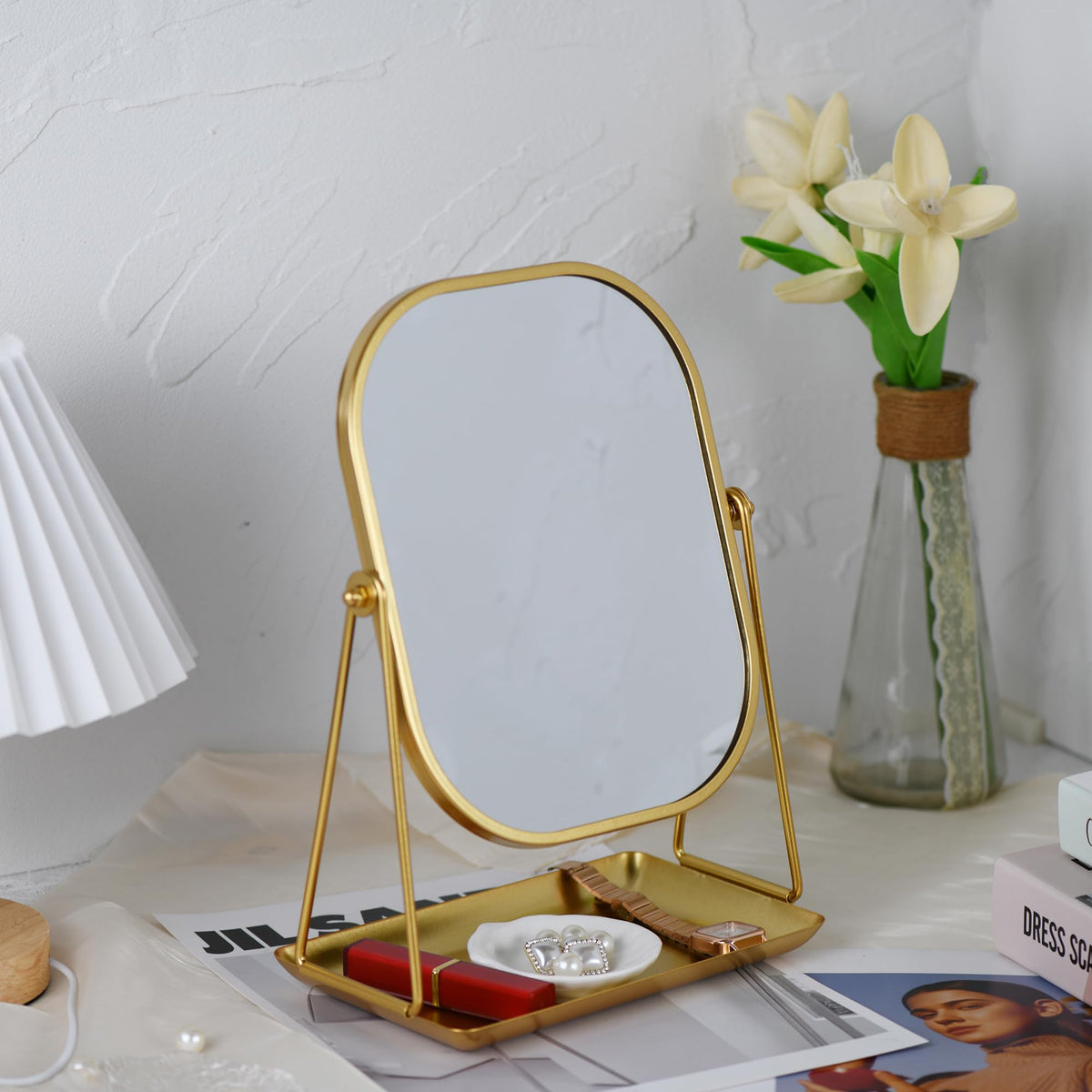 Tstarer desk vanity setup suitable for desks, counters, or dressing tables.