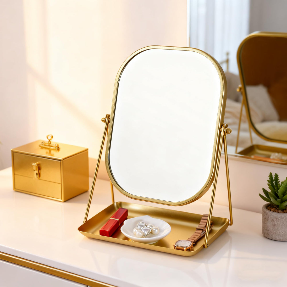 Tstarer sturdy metal frame ensures stability for daily grooming.