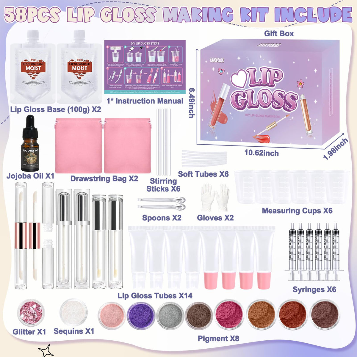 TSVATE clear lip gloss base for smooth glossy finishes