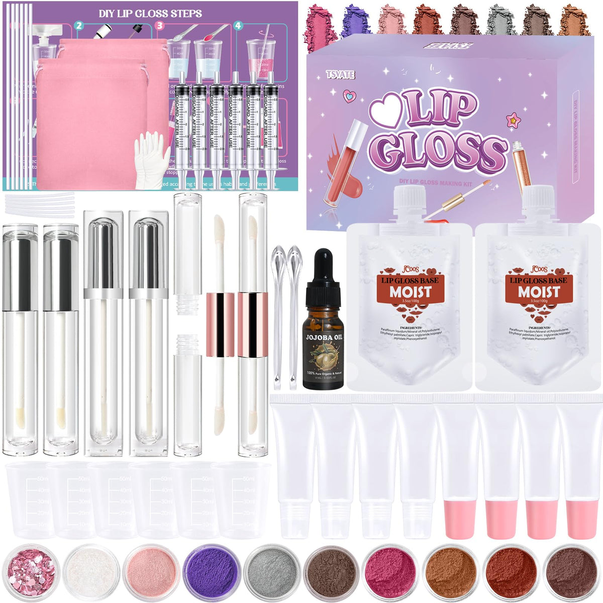 TSVATE lip gloss making kit set for creative DIY cosmetics projects