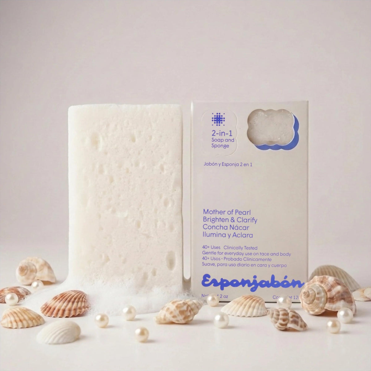 Close-up of exfoliating sponge for all skin types
