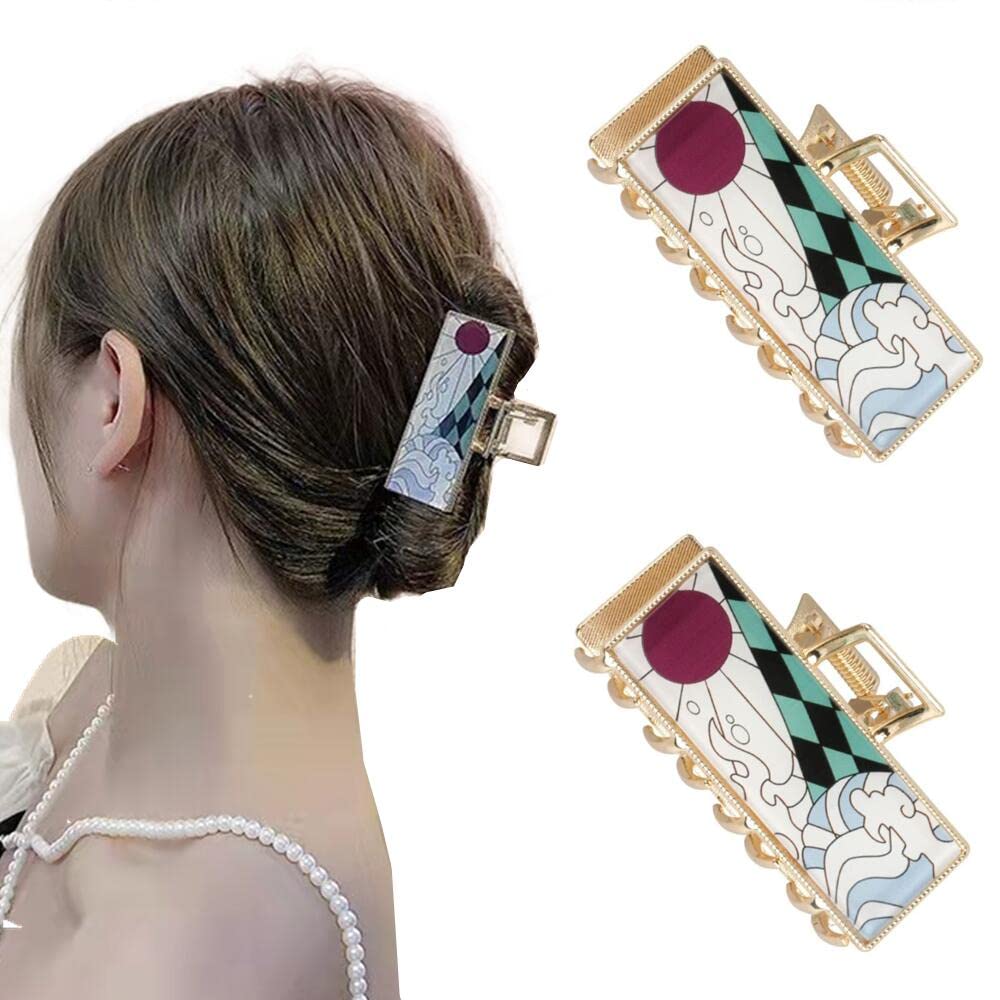 Ttdesefu anime figure metal hair clips, golden finish, secure daily styling.